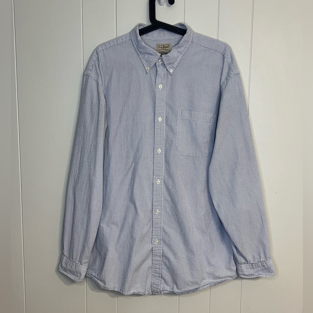 L.L. Bean Striped Cotton Shirt Size‎ XL